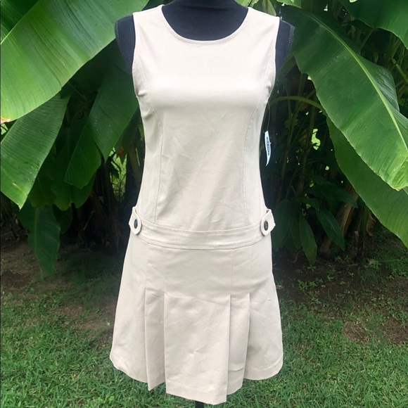 Old Navy Tan Stretch Cotton School Uniform Jumper Dress - Picture 1 of 4